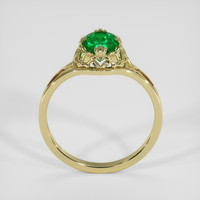 0.96 Ct. Emerald Ring, 18K Yellow Gold 3