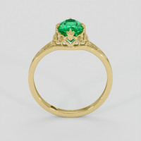 1.24 Ct. Emerald Ring, 18K Yellow Gold 3