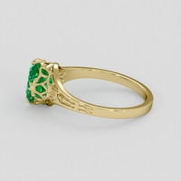 1.24 Ct. Emerald Ring, 18K Yellow Gold 4
