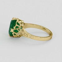 4.43 Ct. Emerald Ring, 18K Yellow Gold 4