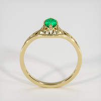 0.43 Ct. Emerald Ring, 18K Yellow Gold 3