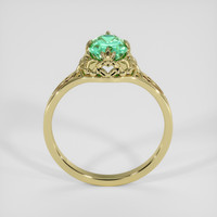0.80 Ct. Emerald Ring, 18K Yellow Gold 3