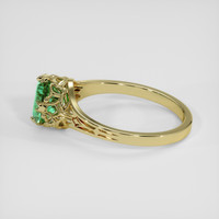 0.80 Ct. Emerald Ring, 18K Yellow Gold 4