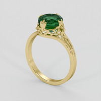 2.00 Ct. Emerald Ring, 18K Yellow Gold 2