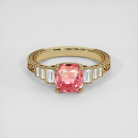 4.30 Ct. Rainbow Moonstone Ring, 18K Yellow Gold 1
