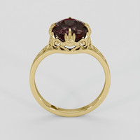 3.18 Ct. Red Garnet Ring, 18K Yellow Gold 3