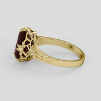 3.18 Ct. Red Garnet Ring, 18K Yellow Gold 4