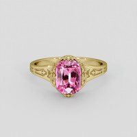 1.63 Ct. Pink Spinel Ring, 18K Yellow Gold 1