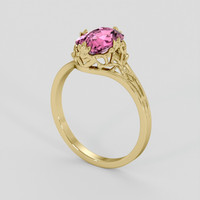1.63 Ct. Pink Spinel Ring, 18K Yellow Gold 2