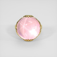 20.31 Ct. Pink Rose Quartz Ring, 18K Yellow Gold 1