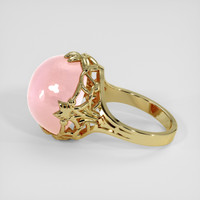 20.31 Ct. Pink Rose Quartz Ring, 18K Yellow Gold 4