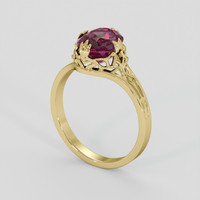 2.42 Ct. Reddish Pink Spinel Ring, 18K Yellow Gold 2