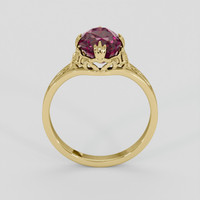 2.42 Ct. Reddish Pink Spinel Ring, 18K Yellow Gold 3