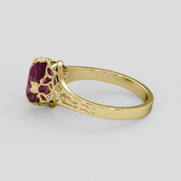 2.42 Ct. Reddish Pink Spinel Ring, 18K Yellow Gold 4