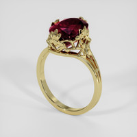 5.05 Ct. Red Garnet Ring, 18K Yellow Gold 2