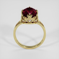 5.05 Ct. Red Garnet Ring, 18K Yellow Gold 3