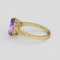 1.42 Ct. Purple Amethyst Ring, 18K Yellow Gold 4