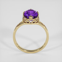 3.20 Ct. Purple Amethyst Ring, 18K Yellow Gold 3