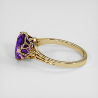 3.20 Ct. Purple Amethyst Ring, 18K Yellow Gold 4