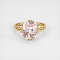 5.28 Ct. Padparadscha Sapphire Ring, 18K Yellow Gold 1