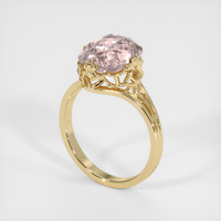 5.28 Ct. Padparadscha Sapphire Ring, 18K Yellow Gold 2