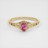 0.63 Ct. Sapphire Ring, 18K Yellow Gold 1