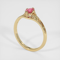 0.63 Ct. Sapphire Ring, 18K Yellow Gold 2