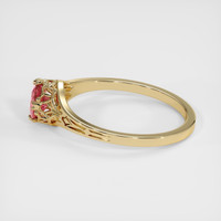 0.63 Ct. Sapphire Ring, 18K Yellow Gold 4