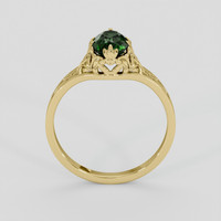 1.37 Ct. Green Sapphire Ring, 18K Yellow Gold 3
