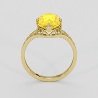 3.51 Ct. Yellow Sapphire Ring, 18K Yellow Gold 3