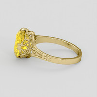3.51 Ct. Yellow Sapphire Ring, 18K Yellow Gold 4