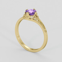 0.73 Ct. Bi Color Sapphire Ring, 18K Yellow Gold 2
