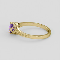 0.73 Ct. Bi Color Sapphire Ring, 18K Yellow Gold 4