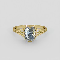 2.14 Ct. Bi Color / Parti Sapphire Ring, 18K Yellow Gold 1