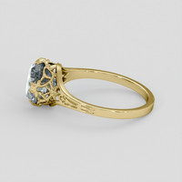 2.14 Ct. Bi Color / Parti Sapphire Ring, 18K Yellow Gold 4