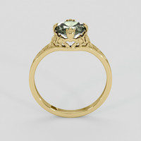 1.57 Ct. Green Sapphire Ring, 18K Yellow Gold 3