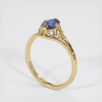 1.05 Ct. Blue Sapphire Ring, 18K Yellow Gold 2
