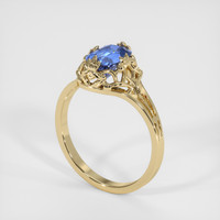 2.19 Ct. Blue Sapphire Ring, 18K Yellow Gold 2