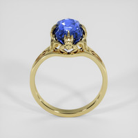 3.39 Ct. Blue Sapphire Ring, 18K Yellow Gold 3