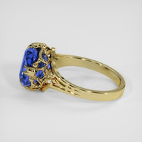 3.39 Ct. Blue Sapphire Ring, 18K Yellow Gold 4