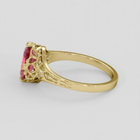 1.51 Ct. Padparadscha Sapphire Ring, 18K Yellow Gold 4