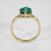 2.01 Ct. Bluish Green Sapphire Ring, 18K Yellow Gold 3