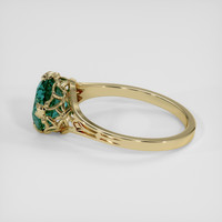 2.01 Ct. Bluish Green Sapphire Ring, 18K Yellow Gold 4