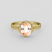 2.25 Ct. Padparadscha Sapphire Ring, 18K Yellow Gold 1