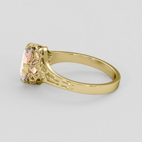 2.25 Ct. Padparadscha Sapphire Ring, 18K Yellow Gold 4