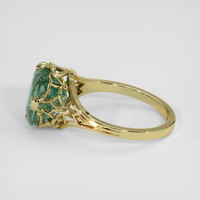 3.33 Ct. Bluish Green Sapphire Ring, 18K Yellow Gold 4