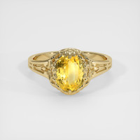 1.54 Ct. Yellow Sapphire Ring, 18K Yellow Gold 1