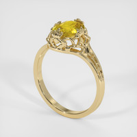 1.54 Ct. Yellow Sapphire Ring, 18K Yellow Gold 2