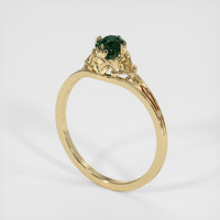 0.75 Ct. Sapphire Ring, 18K Yellow Gold 2