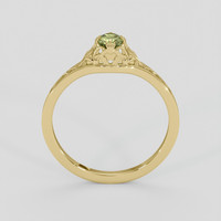 0.46 Ct. Yellowish Green Sapphire Ring, 18K Yellow Gold 3